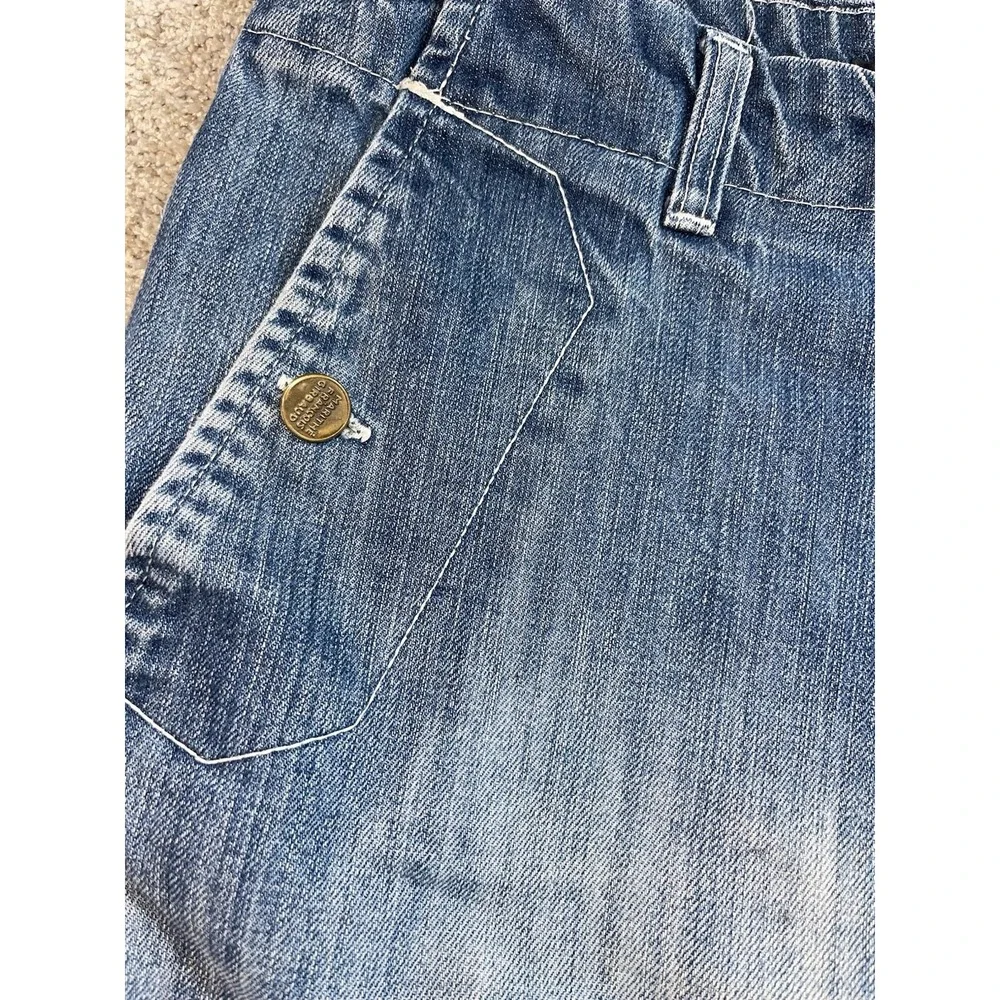 VTG Marithe Francois Girbaud Denim Cargo Shorts Size 36 Y2K Shuttle Tape Baggy